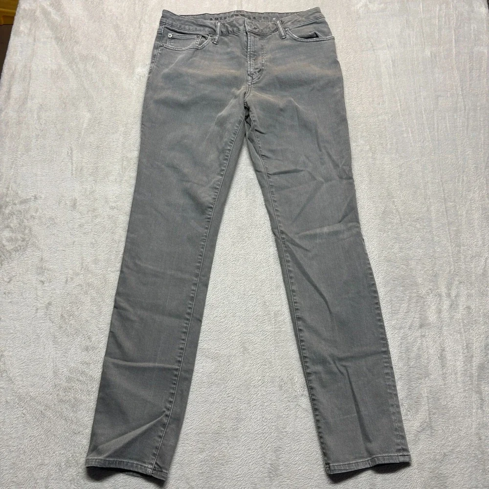 American Eagle‎ Slim Straight Jeans Men's 33x33 Medium Gray Denim Stretch